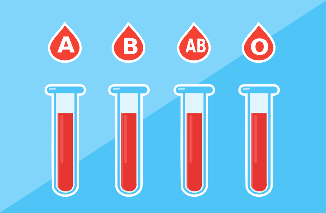 Seal on 4 veregruppi – A, B, AB, O